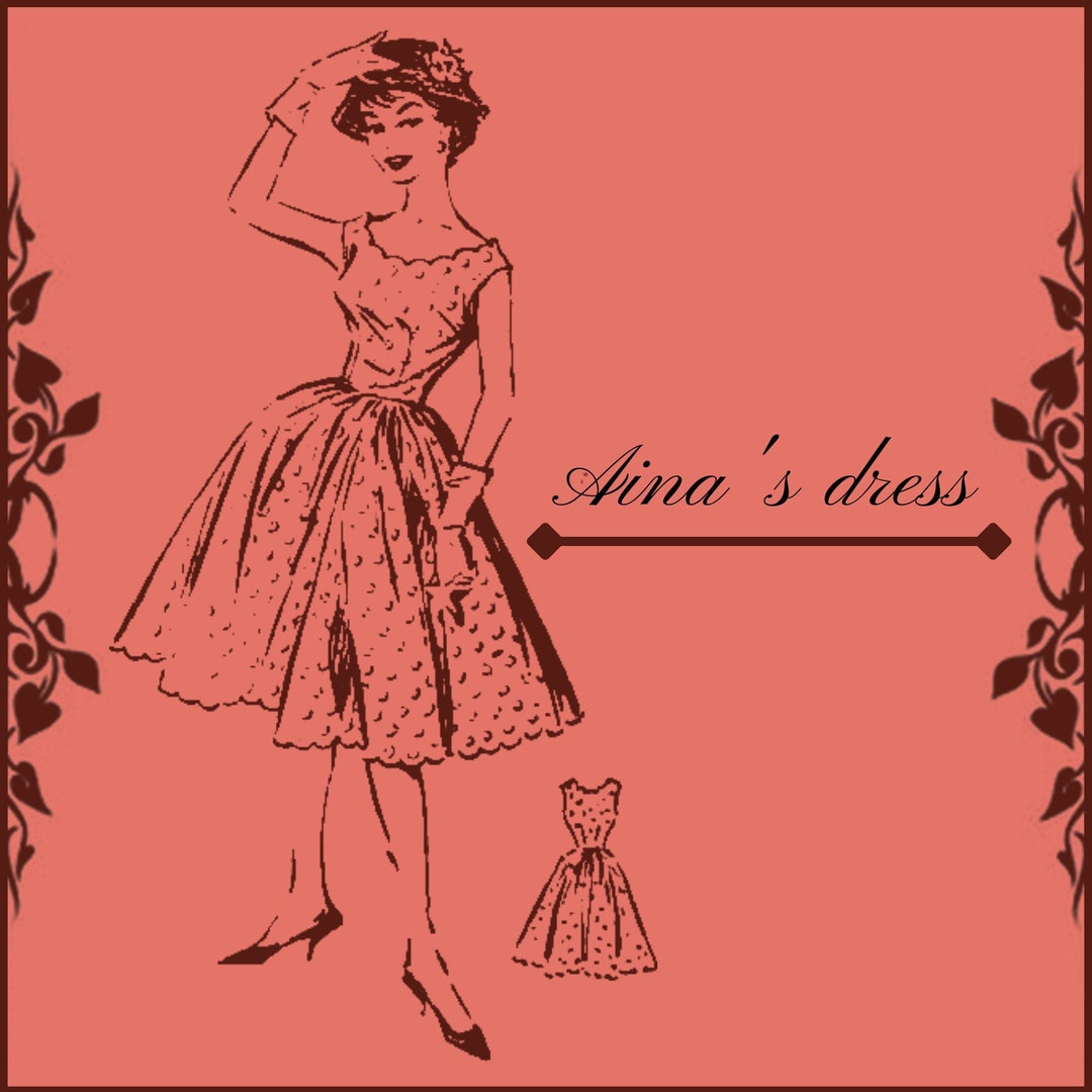 Vintage 50s Dress Pattern Easy to Draft Your Own Perfect fit Pattern