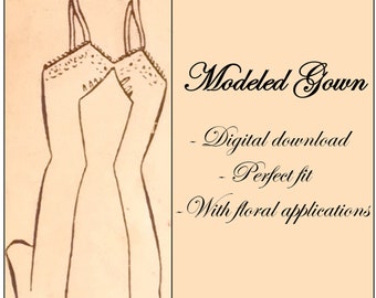 Vintage 50er Jahre Nachthemd Schnittmuster / Trägerkleid / Unterkleid + Perfect Fit Basiskleid / Top Schnittmuster, digitaler Download PDF, Anfänger, DIY