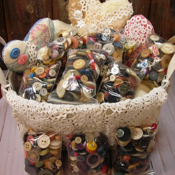 Vintage buttons sewing crafts Junk Journal Embellishments slow stitch Mixed Media Scrapbooking cards button art