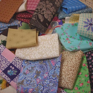 Cotton Fabric Scrap Bundle: Quilting, Junk Journals, Slow Stitching