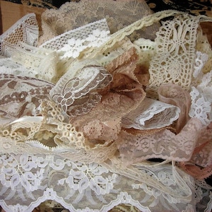 Vintage Lace Trim Bundle: 3+ Yards Shabby Chic Embellishments