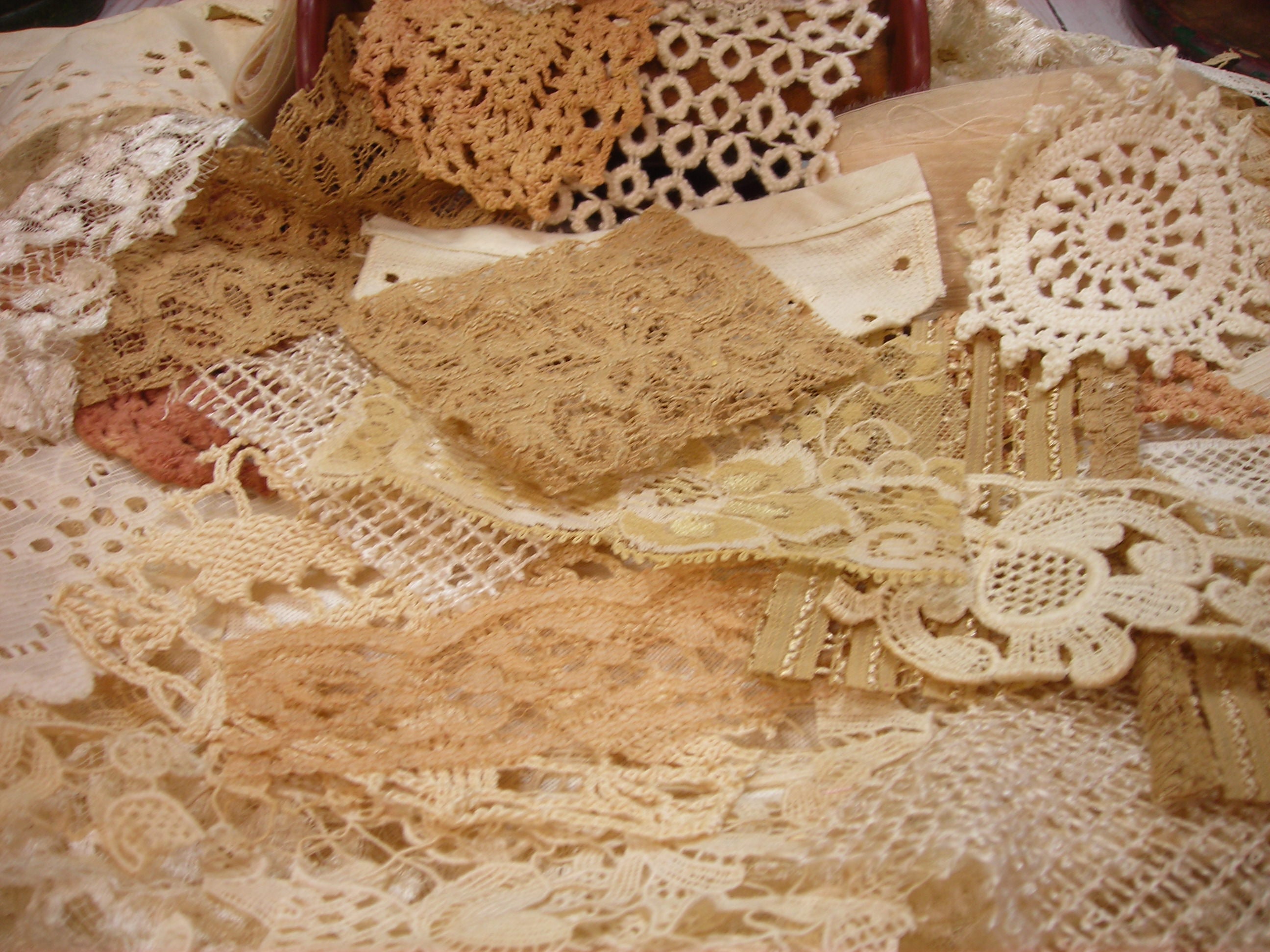 Vintage Lace Grab Bag Pieces Junk Journal Embellishments slow Etsy