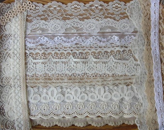 Vintage Lace Trim Bundle: 3+ Yards Shabby Chic Embellishments