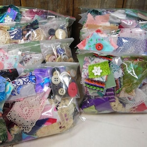 DIY Fabric Cluster Kit: Lace, Buttons, Embellishments for Junk Journals
