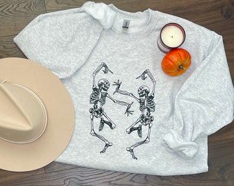 Halloween Dancing Skeletons Crewneck Sweatshirt