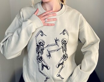Halloween Dancing Skeleton Crewneck Sweatshirt