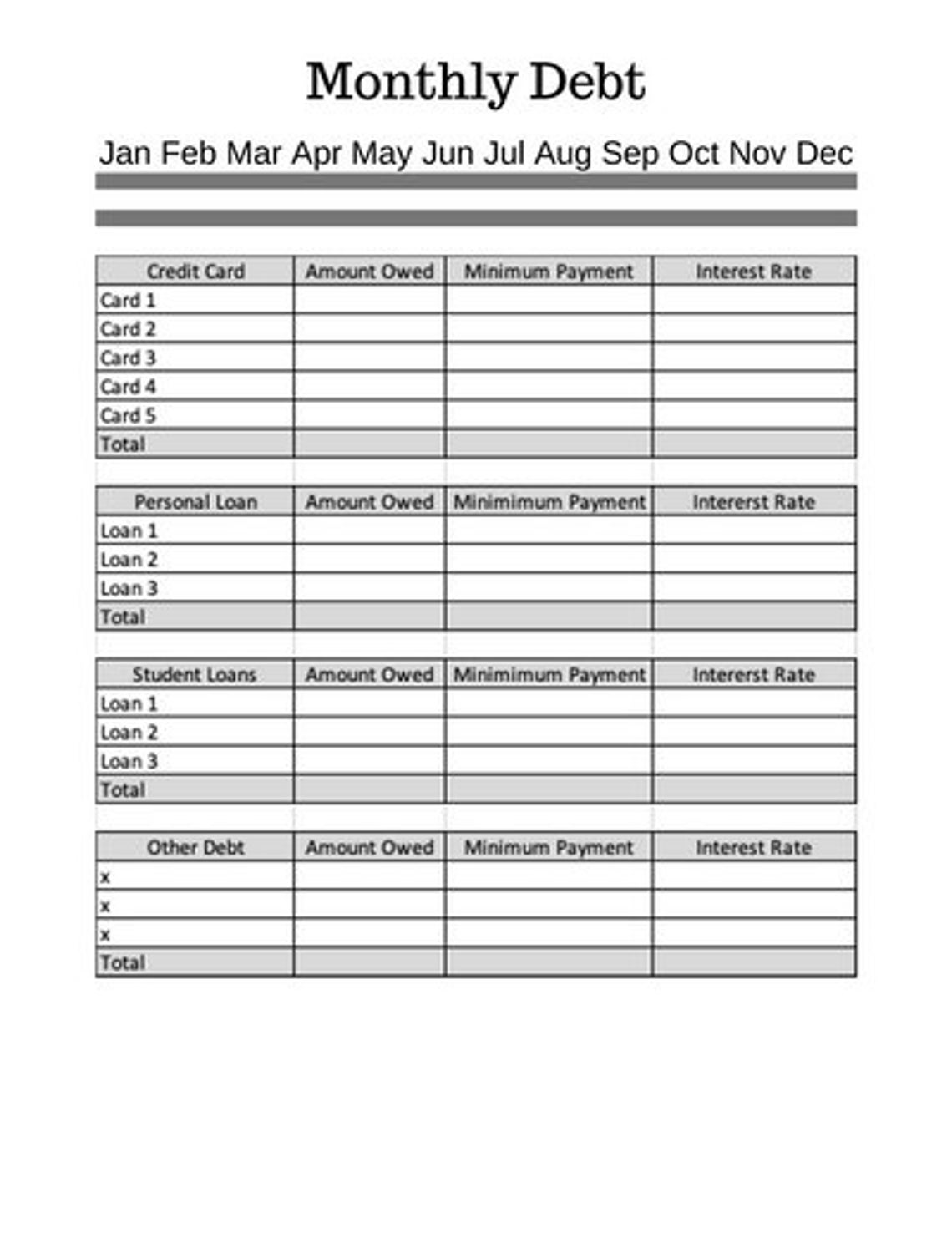 20232024 Financial Planner and Budget Tracker Etsy