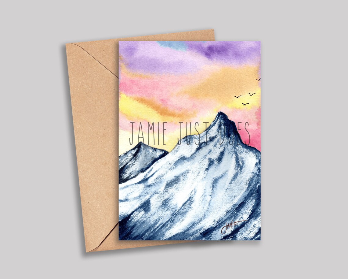 Mountain Print or Card | Etsy