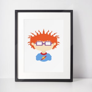 CHUCKIE FINSTER | Charakter Minimalistischer Druck | Porträt | Poster | Druckbare Wandkunst | Illustration | 90er Jahre Comic