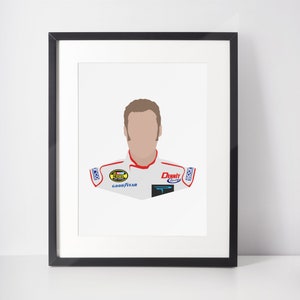 RICKY BOBBY | Impression minimaliste | Portraits | affiche | Art mural imprimable | Illustration | Talladega Nights : la ballade de Ricky Bobby