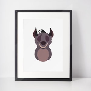 SHENZI | Africa Minimalist Print | Portrait | Poster | Printable Wall Art | Illustration | Hakuna Matata | The Lion King
