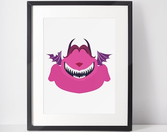 DOLORE / Stampa minimalista di cattivi / Ritratto / Poster / Arte murale stampabile / Illustrazione / Principessa / Ercole