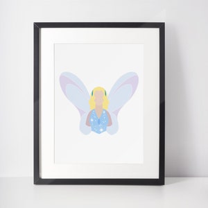 BLUE FAIRY | Movie Minimalist Print | Portrait | Poster | Printable Wall Art | Illustration | When you wish upon a star | Pinocchio