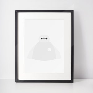 BAYMAX | Held minimalistischer Druck | Porträt | Poster | Druckbare Wandkunst | Illustration | Großer Held 6