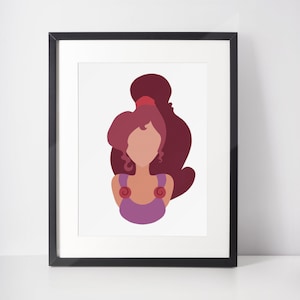 MEGERA | Princess Minimalist Print | Portrait | Poster | Printable Wall Art | Illustration | Princess | Hercules