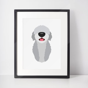 MAX / Stampa minimalista di cane / Ritratto / Poster / Arte murale stampabile / Illustrazione / La Sirenetta / Arte del cane
