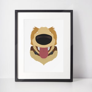 CREUSÉ | Impression minimaliste chien | Portraits | affiche | Art mural imprimable | Illustration | Up's Pixar | Art chien