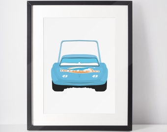 たち吉　カーズ　車　ピクサー　オリジナル　イラスト絵皿　懸賞当選品 カーズ セット 9 プリント マックイーン 牽引車 水彩画 カーズ 印刷