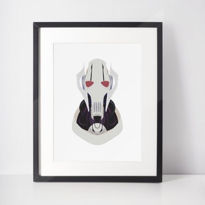 GENERAL GRIEVOUS | Minimalist Print | Portrait | Poster | Printable Wall Art | Illustration | Star Wars | Clone Wars