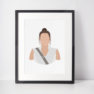 REY | Minimalist Print | Portrait | Poster | Printable Wall Art | Illustration | Star Wars | The Force Awakens