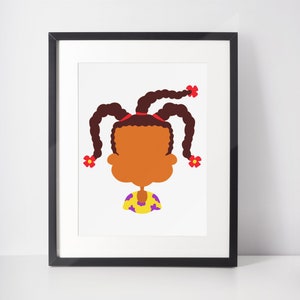 SUSIE KARMICHALE | Charakter Minimalistischer Druck | Porträt | Poster | Druckbare Wandkunst | Illustration | 90er Jahre Comic
