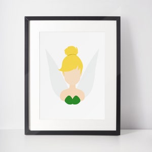 TINKER BELL | Minimalist Print | Portrait | Poster | Printable Wall Art | Illustration | Peter Pan