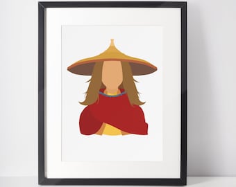 RAYA | Minimalist Print | Portrait | Poster | Printable Wall Art | Illustration | Raya and the last Dragon