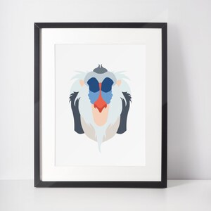 RAFIKI | Africa Minimalist Print | Portrait | Poster | Printable Wall Art | Illustration | Hakuna Matata | The Lion King