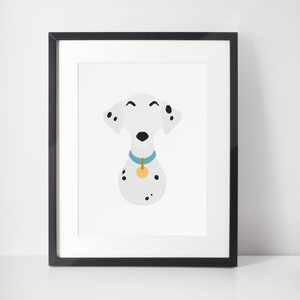 PERDITA / Stampa minimalista di cane / Ritratto / Poster / Arte murale stampabile / Illustrazione / La carica dei 101