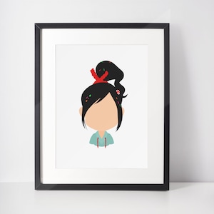 VENELLOPE | Minimalist Print | Portrait | Poster | Printable Wall Art | Illustration | Wreck-It-Ralph
