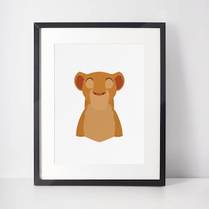 SARABI | Afrika Minimalistischer Druck | Porträt | Poster | Druckbare Wandkunst | Illustration | Hakuna Matata | Der König der Löwen