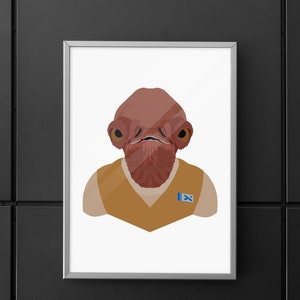ADMIRAL ACKBAR Minimalist Print Portrait Poster - Etsy
