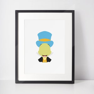 JIMINY CRICKET | Film Minimalistischer Druck | Porträt | Poster | Druckbare Wandkunst | Illustration | Pinocchio