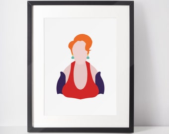 MADAM MEDUSA| Villains Minimalist Print | Portrait | Poster | Printable Wall Art | Illustration | The Rescuers