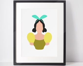 DRIZELLA TREMAINE / Impresión minimalista de villano / Retrato / Póster / Arte de pared imprimible / Villano / Hermanastra malvada / Cenicienta