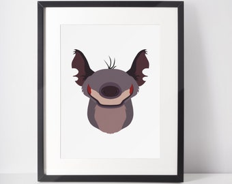 ED | Africa Minimalist Print | Portrait | Poster | Printable Wall Art | Illustration | Hakuna Matata | The Lion King