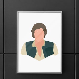 HANS SOLO | Minimalist Print | Portrait | Poster | Printable Wall Art ...