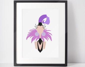 YZMA | Minimalistiskt tryck med skurkar | Porträtt | Poster | Utskrivbar väggkonst | Illustration | Peru | Kejsarens nya rav