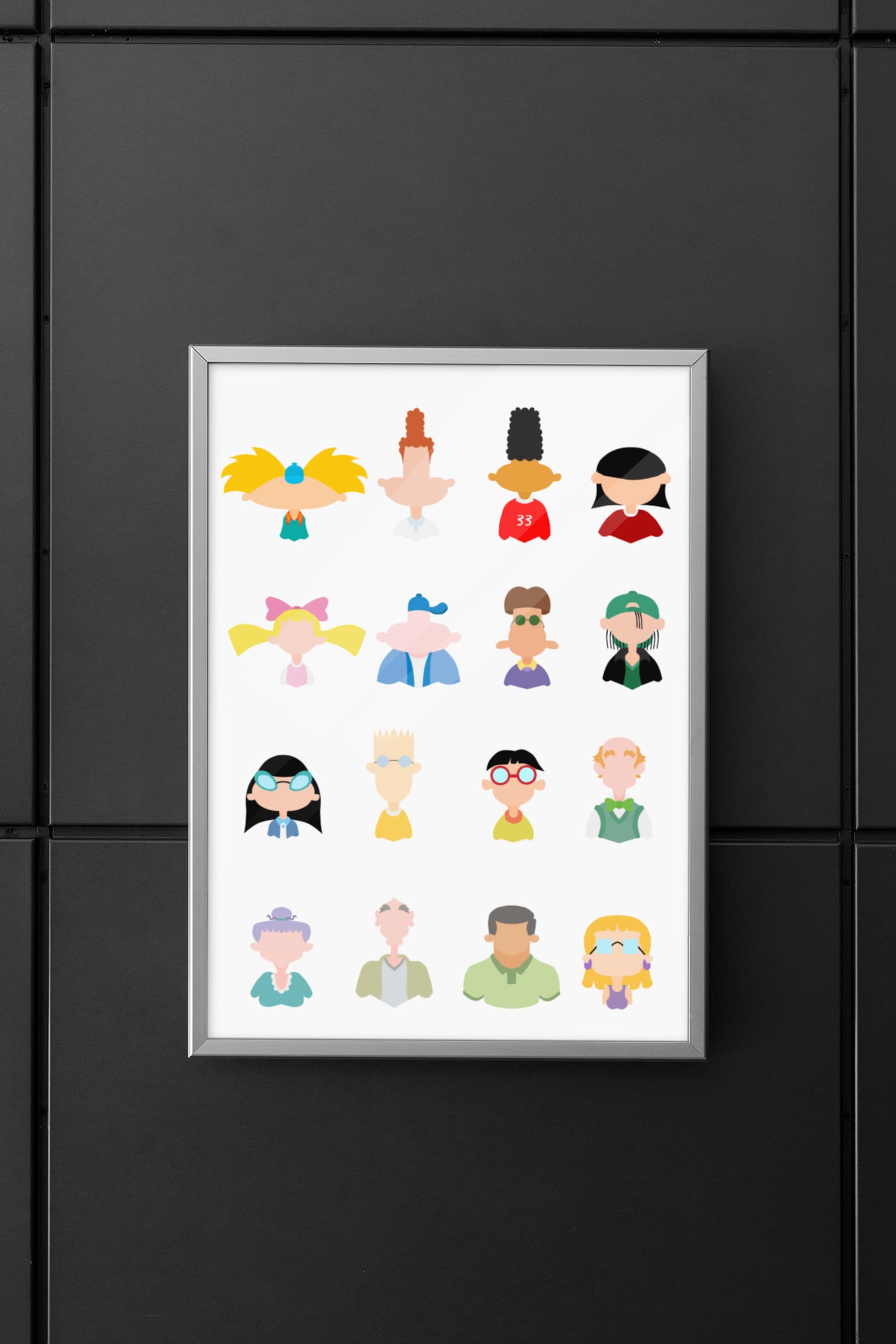 HEY ARNOLD Hey Arnold Character Minimalist Print Portrait - Etsy