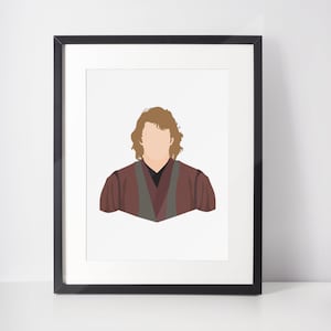 ANAKIN SKYWALKER | Minimalist Print | Portrait | Poster | Printable Wall Art | Illustration | Star Wars | Revenge of the Sith