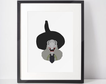 Witches Minimalist Art Print | Halloween Home Decor (Digital Download)