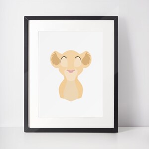 NALA | Afrika Minimalistischer Druck | Porträt | Poster | Druckbare Wandkunst | Illustration | Hakuna Matata | Der König der Löwen