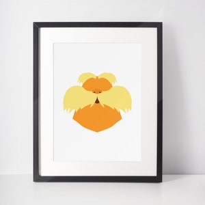 THE LORAX | Minimalist Print | Portrait | Poster | Printable Wall Art | Illustration | Movie Poster | Dr. Suess