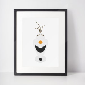 OLAF | Minimalistischer Sidekick-Druck | Porträt | Poster | Druckbare Wandkunst | Illustration | Gefroren