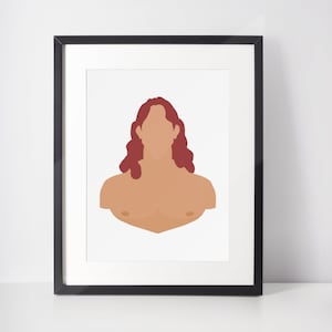 SCHWARZ | Held minimalistischer Druck | Porträt | Poster | Druckbare Wandkunst | Illustration | Tarseln