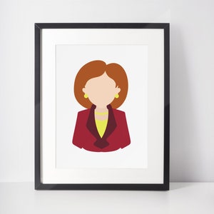HELEN MORGENDORFFER | Charakter Minimalistischer Druck | Porträt | Poster | Druckbare Wandkunst | Illustration | MTV | 90er Jahre Comic