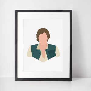 HANS SOLO | Minimalist Print | Portrait | Poster | Printable Wall Art ...