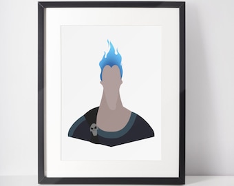 ADE / Stampa minimalista dei cattivi / Ritratto / Poster / Arte murale stampabile / Illustrazione / Principessa / Ercole