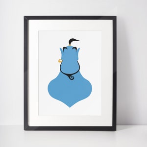GENIE | Hero Minimalist Print | Portrait | Poster | Printable Wall Art | Illustration | Aladdin