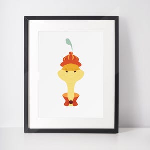 SIR HISS | Held minimalistischer Druck | Porträt | Poster | Druckbare Wandkunst | Illustration | Robin Hood